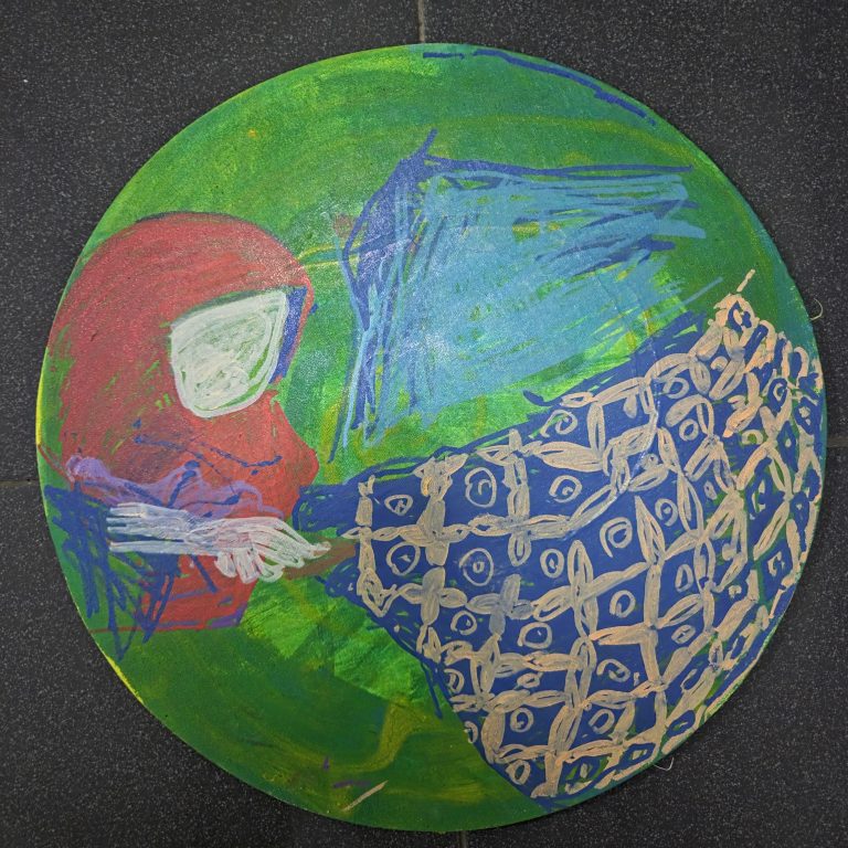 A Mother Making Batik